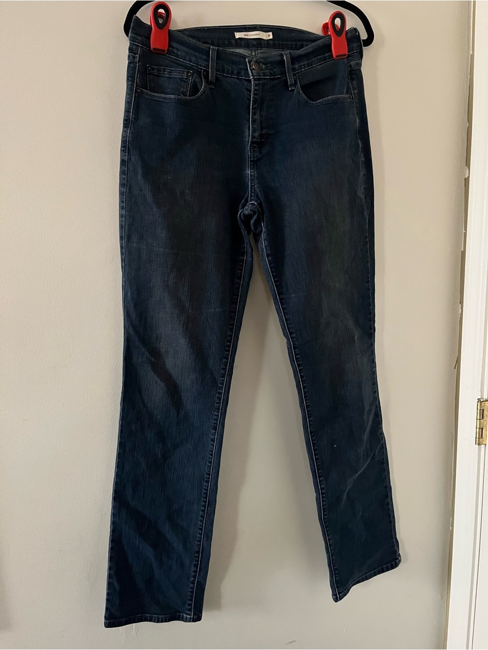 Levi'5 505 Black Straight Leg Jeans 8 Capsule Minimalist Western